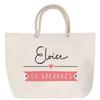 Beach Bag - PLANETEE - Eloise - Large Size - Durable Cotton - Customizable (first Name)