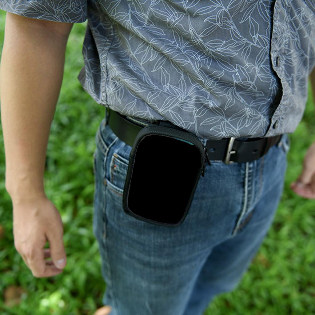 Καθολική Φορητή Τσάντα Αποθήκευσης MP3/MP4 με Διαφανές Παράθυρο και Μεταλλικό Γάντζο Πλήρης Προστασία Αξεσουάρ Ηλεκτρονικών