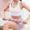 4-Wheel Massage Stick Leg Beautizer with Cylindrical Handle Ring Stick Deep Tissue Trigger Point Rapid Recovery