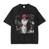 Elfen Lied Anime Liebhaber Gewaschenes Neues Modell T-Shirt Oversized Unisex Paare Streetwear Trendige Persönlichkeit Kleidung Vintage Paare