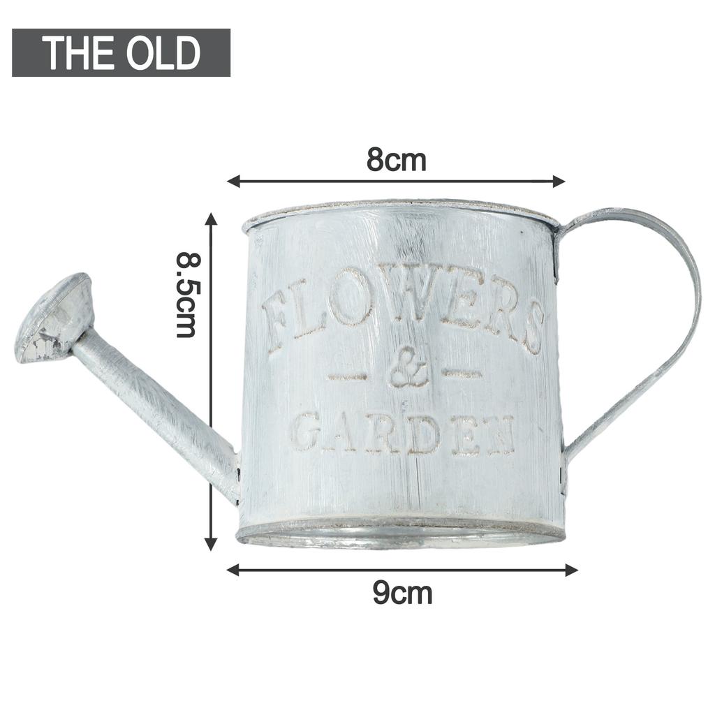 1pc Retro Water Bucket Sprinkler Pot Iron Flower Pots Metal Vase Home Garden Decorations Vintage Watering Can