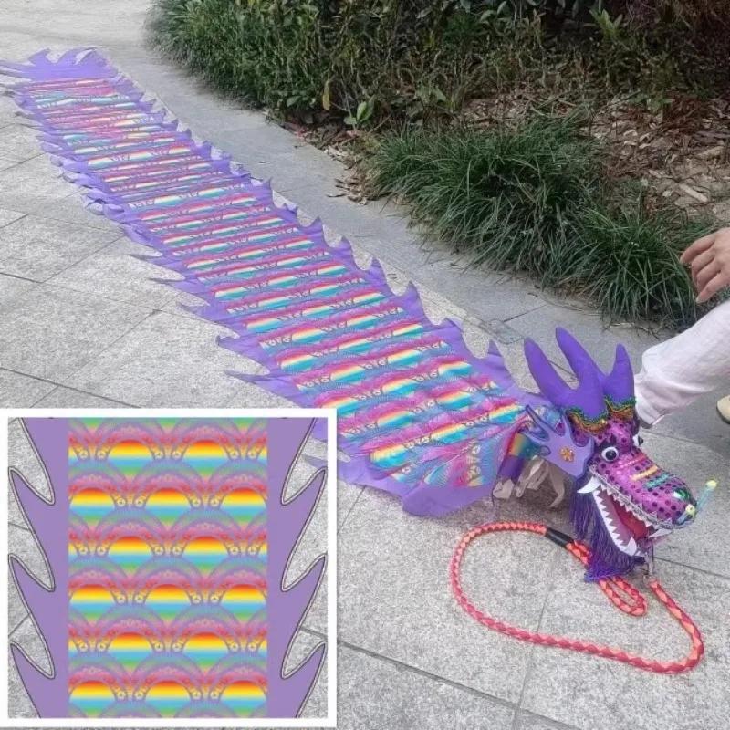 New Year Christams Outdoor Performance 4 Meters Chinese Silk Dragon Dance Products Fitness Dragon For Children Adults