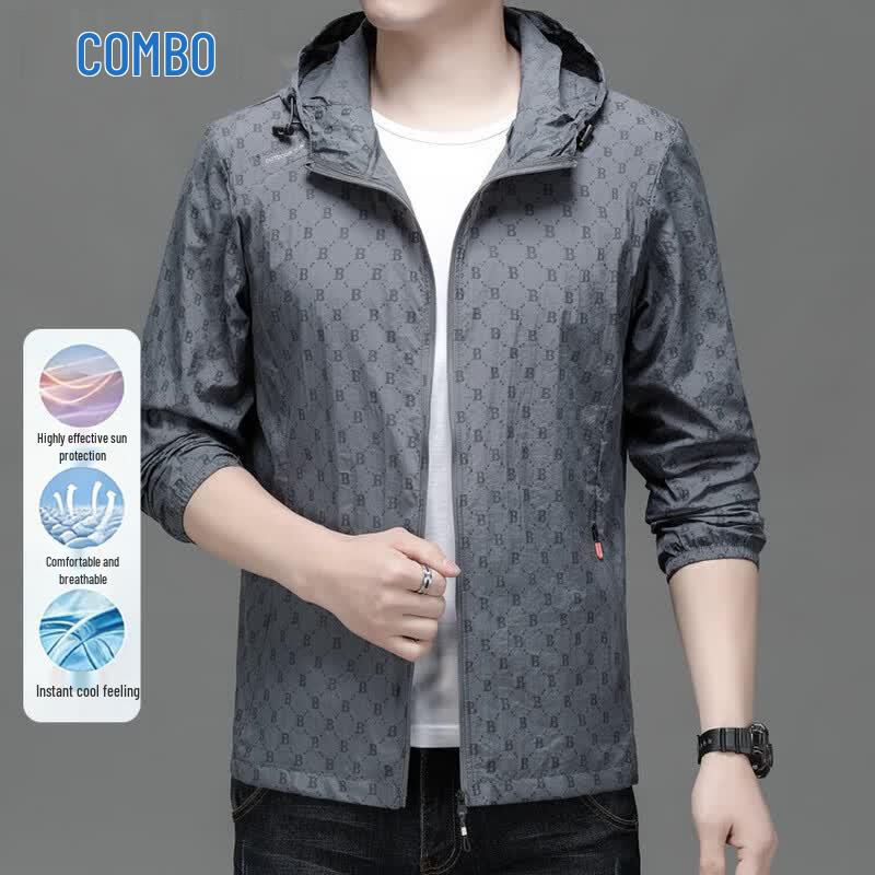 Men s Ice Silk Sun Protection Outerwear 3XL