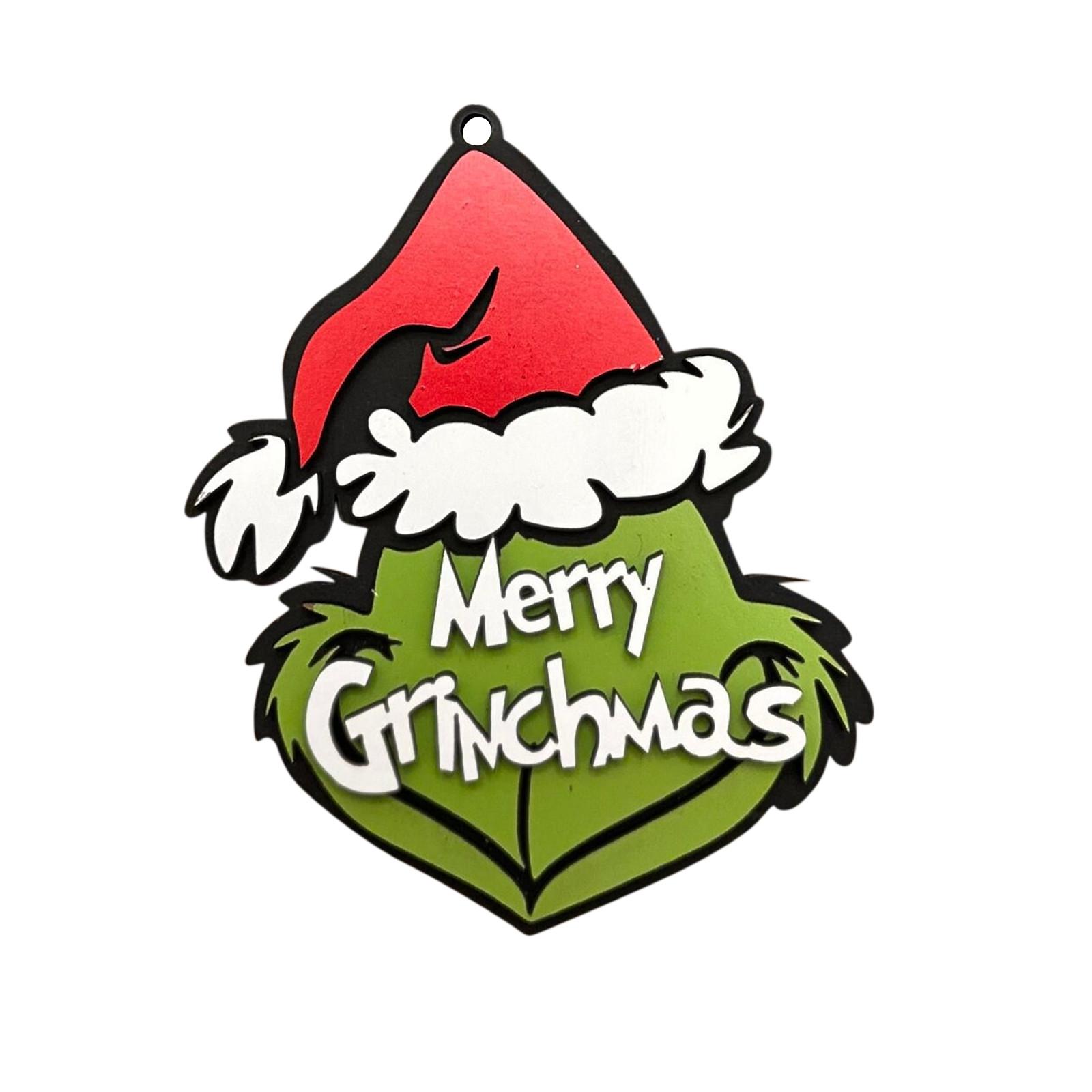 

Рождественские елочные украшения Гринч, рождественские милые деревянные подвесные украшения для елки, рождественские украшения для дома и вечеринки в помещении One Size