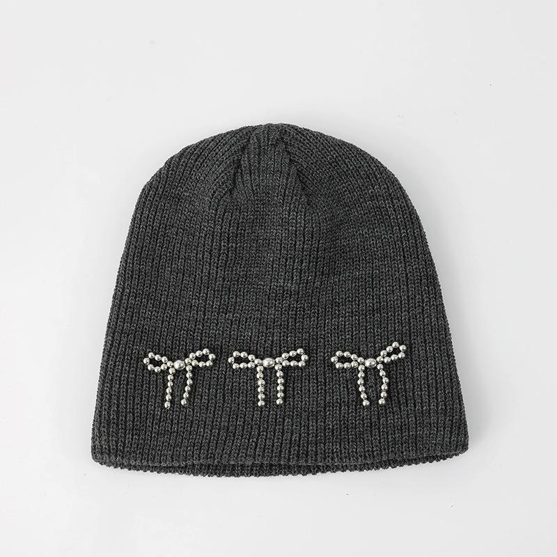 

Женские шапки-пуловеры Корейский бант Простые Модные Универсальные Вязаные шапки Милые Крутые Y2K Высокое качество Альпинистский шарф