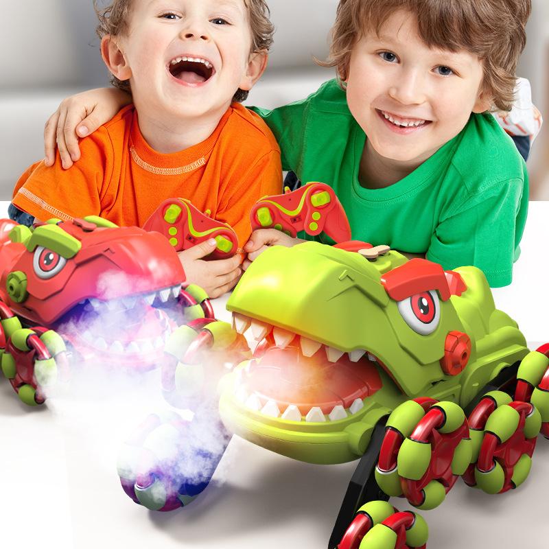 Eight Wheel Dinosaur Remote Control Stunt Car Spray Climbing Children Boy Electric Toy Remote Control Car