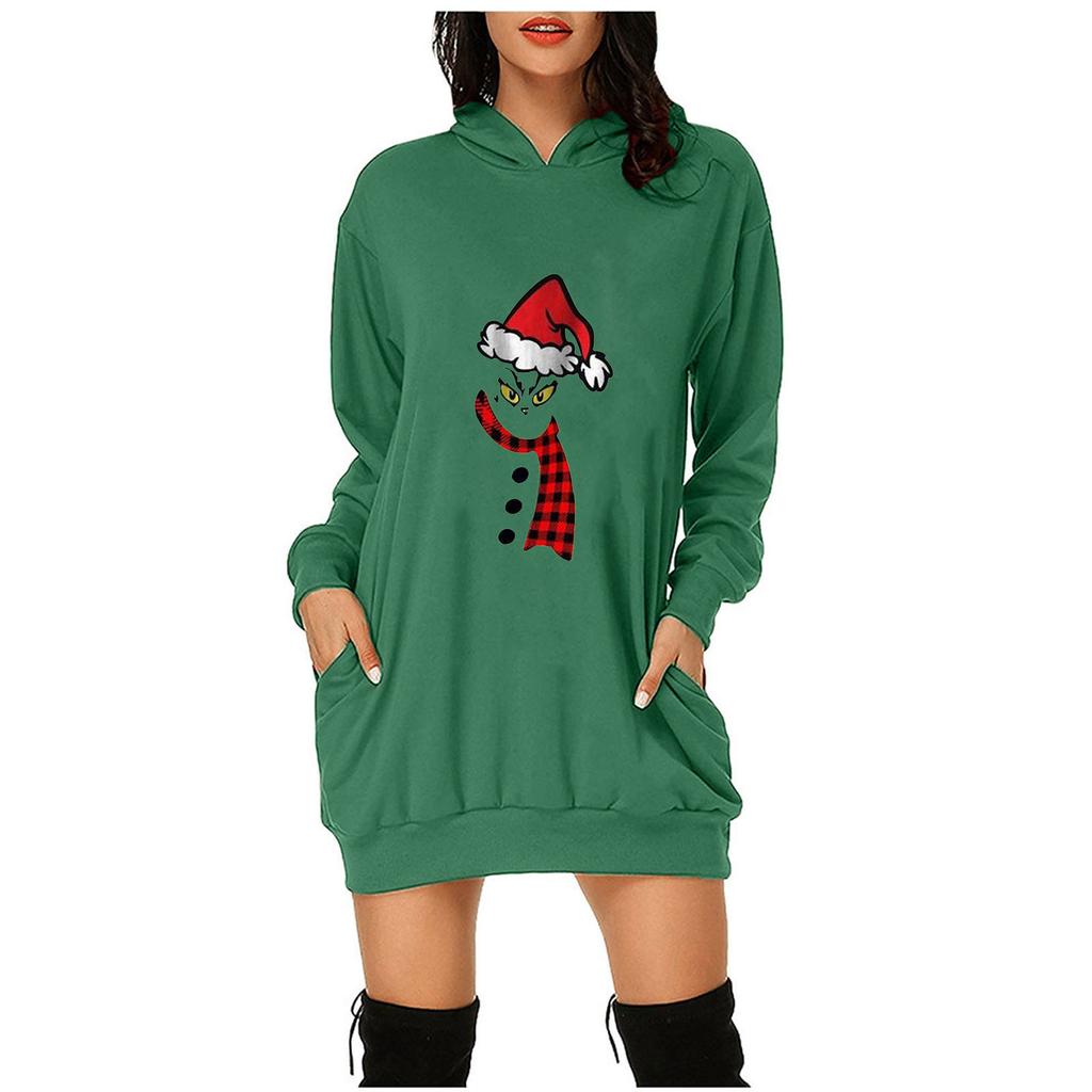 Women Casual Fashion Printed Christmas  Print Long Sleeve Sweatshirt