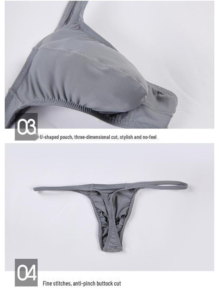 Men's European & American Sexy Double Thong T-Back Underwear