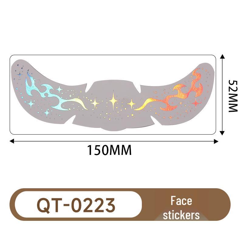 Cross Hot Stamping Tattoo Stickers: Waterproof Glitter Stars & Butterflies for Party Makeup & Stage Performance