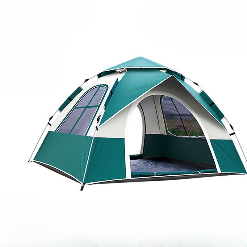 

Складная полностью автоматическая палатка для кемпинга на открытом воздухе для 3-4 человек на пляже, простая и быстрая в открытии, двойная защита от дождя и росы single tent