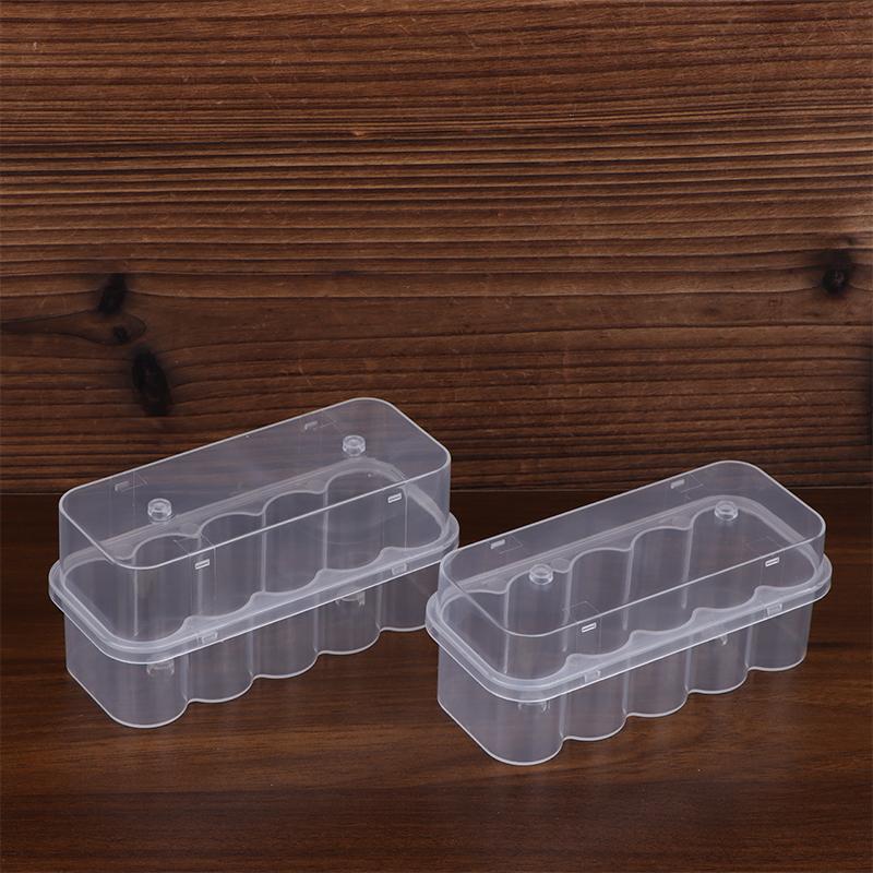 5Pcs 7Ml/10Ml 10-Slot Vial Storage Case Plastic Clear Microtube Storage Box Stackable Freezer Tube Box Diabetic Supplies