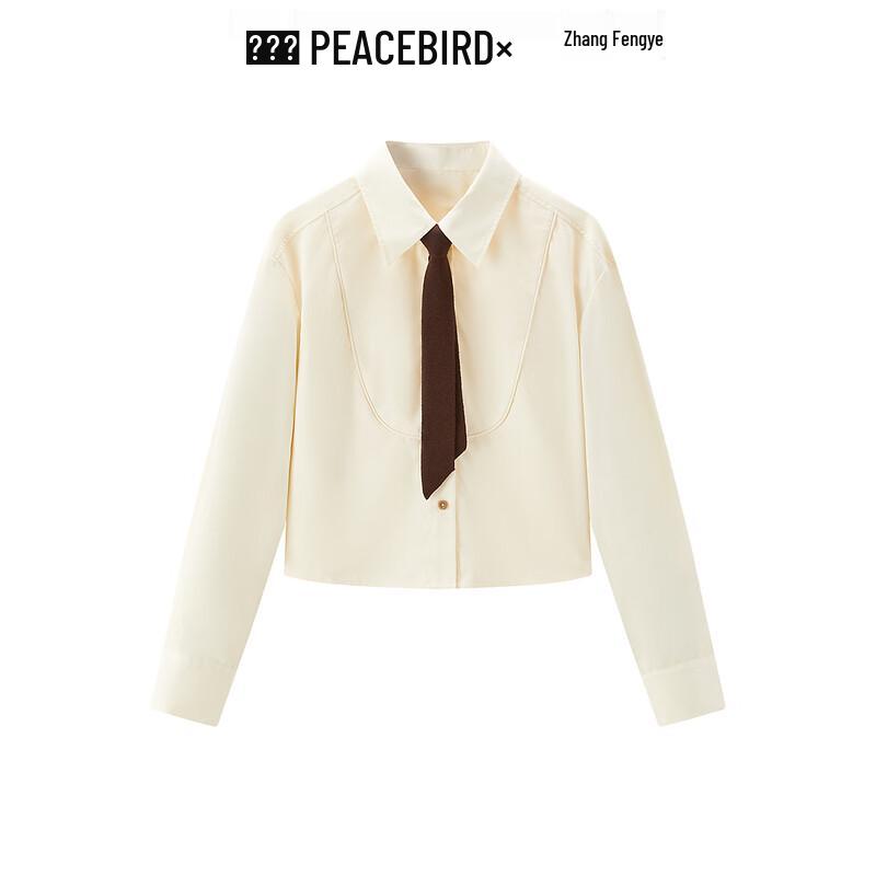 

Женская укороченная рубашка с длинным рукавом Peacebird S