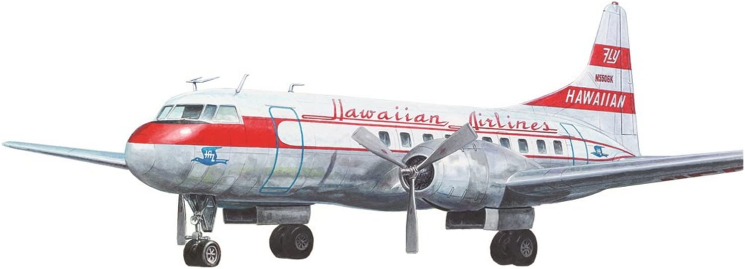 

Roden 1/144 Scale American Convair CV340 Twin-Engine Medium-Sized Passenger Aircraft, Hawaiian Airlines, 1956, Plastic Model Kit, RE14334