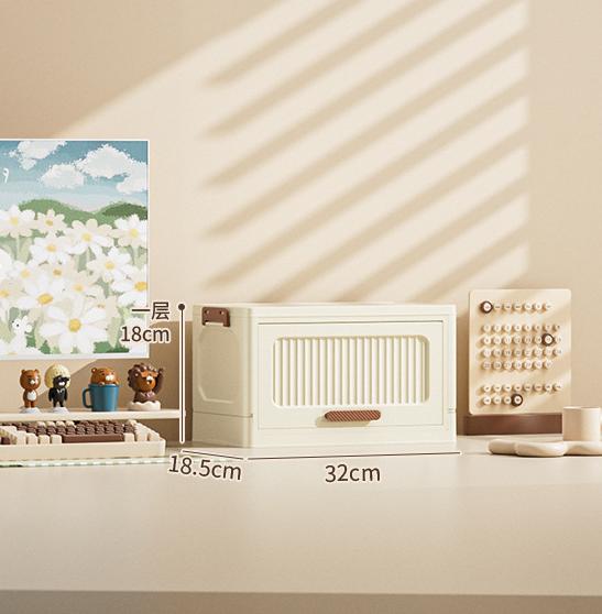 

Multi-Functional Plastic Storage Box Flip-Top Style Organizer Cabinet for Living Room Kitchen Bathroom Clothes Storage Box