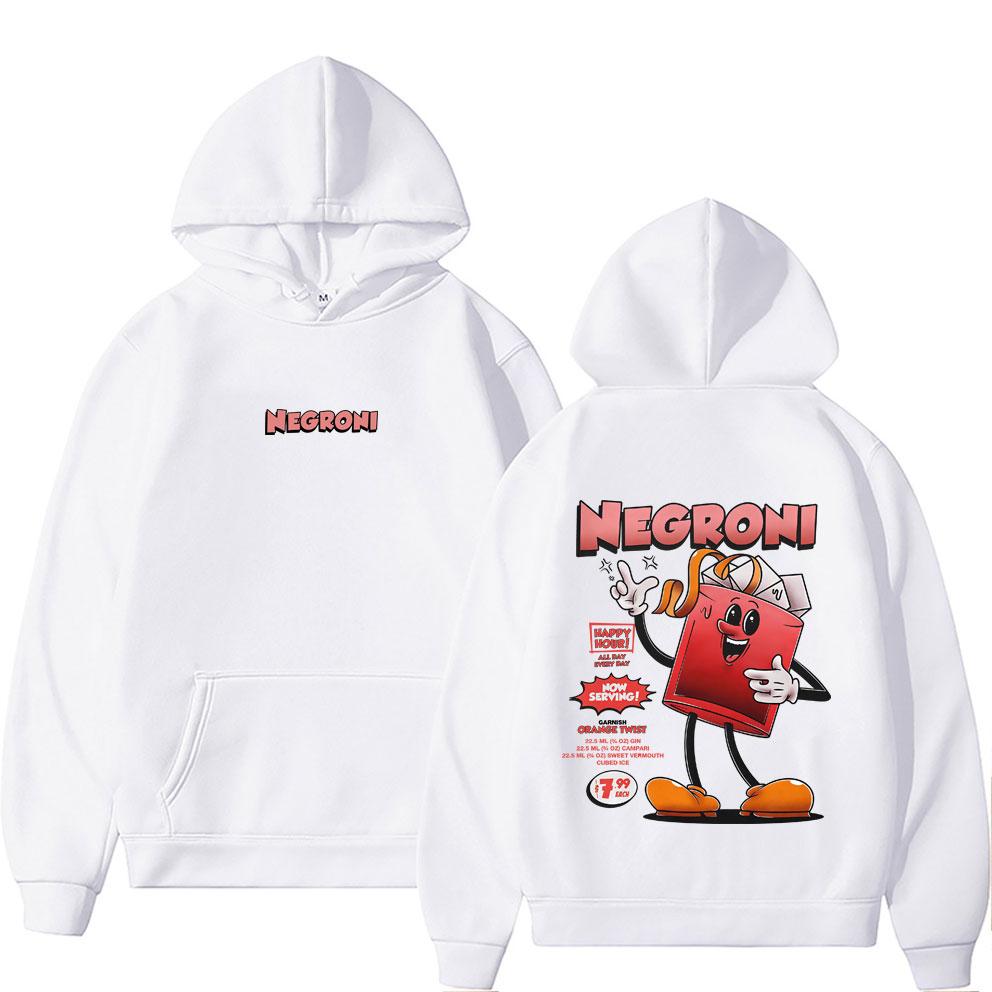 Negroni Cocktail Funny Meme Hoodie Men Women Casual Vintage Oversized Sweatshirt Unisex Humor Pullover Hoodies
