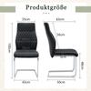 [Set of 2] Dining Chair in Black Diamond Pattern: High Backrest + Comfortable Seat Cushion, Silver-Colored Metal Frame Non-Slip and Durable