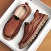 2026 Retro Loafer Genuine Split Leather Classic Shoes Sewing Comfortable Men Casual Slip- Club Party Shoe Spring Summer