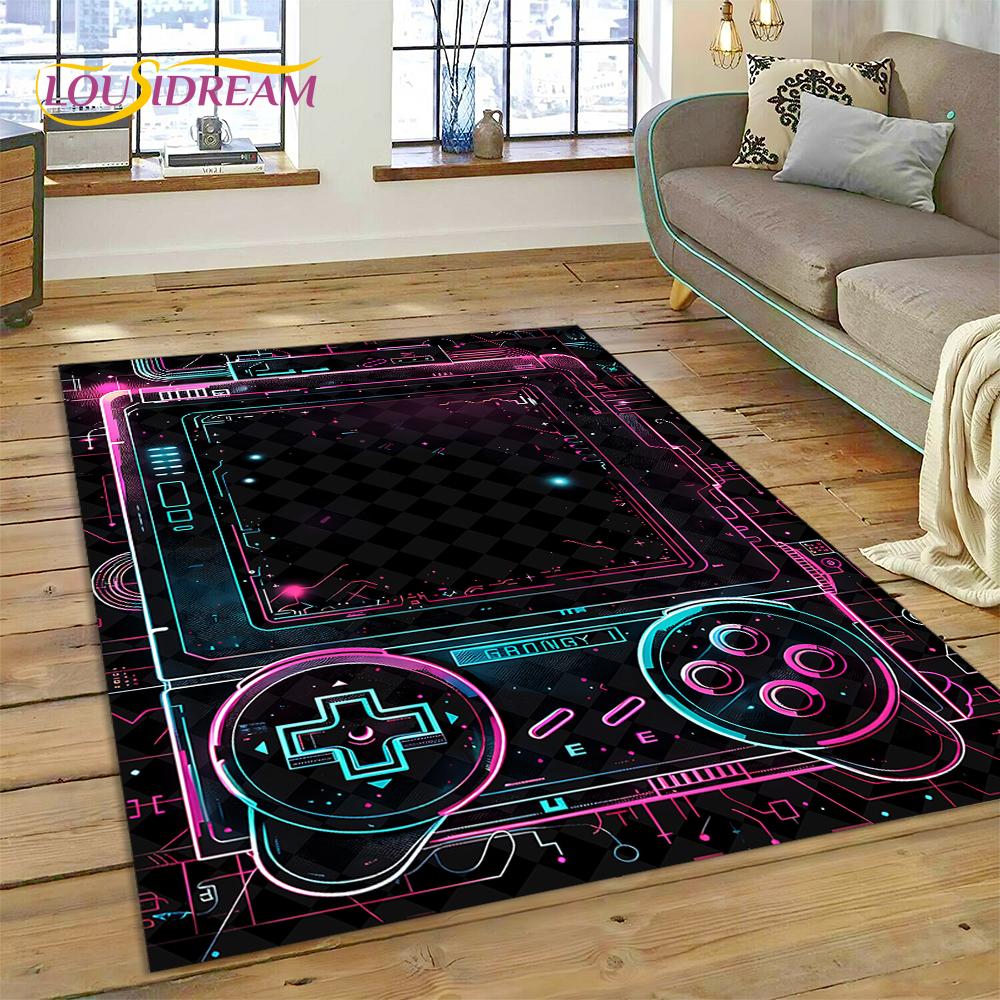 Retro GamePad konsola do gier Game Boy Cartoon dywan dywan do sypialni salon dekoracja sofy do domu, duży wystrój dla dzieci mata podłogowa
