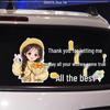 Reflective Rear Window Sticker: ‘May All Your Wishes Come True’ - Creative Message for Female Drivers