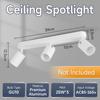 Matte Black GU10 Track Light Fixtures Directional Adjustable Flush Mount Ceiling Spotlight for Kitchen Living Room Hallway