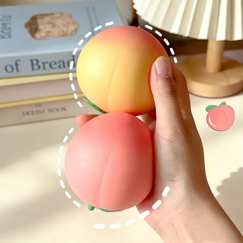 Squishy Juicy Peach Fidget Toys Soft Simulation Peach Fast Rebound Squeeze Stress Ball Toy Adult Asmr Sensory Anti Stress Toys