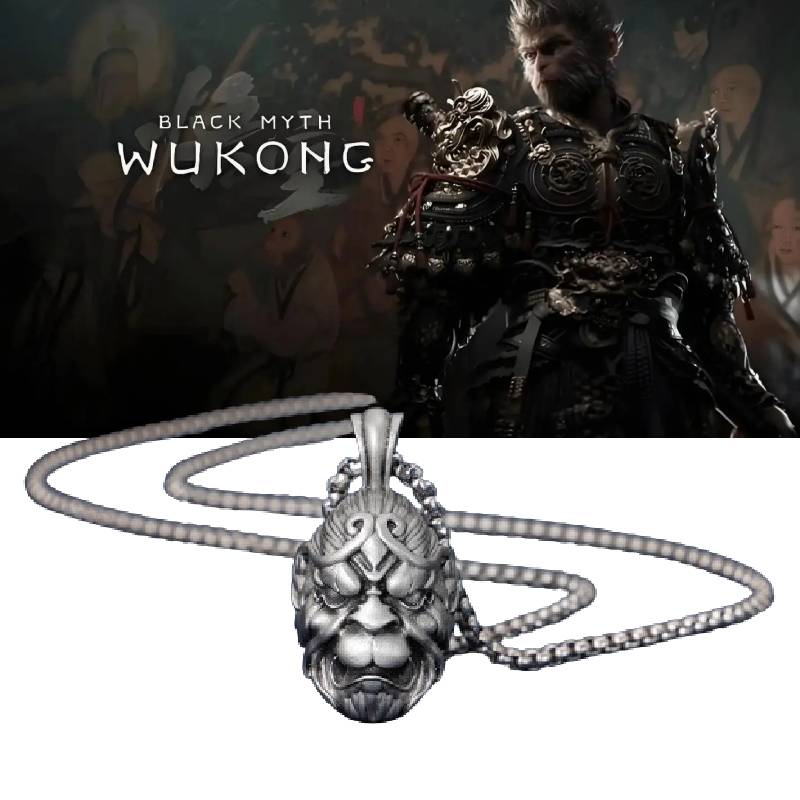 Myth Wu Black Kong Monkey King Hallows Pendant Necklace Gift Jewelry Accessory