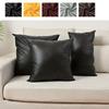 1PC Solid Color Elastic PU Pillowcase Cushion Cover Lumbar Pillow Case for Living Room Sofa Decoration Nordic Home Decor
