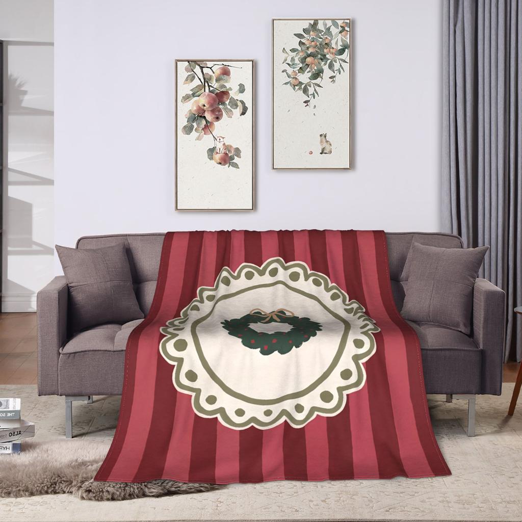 Soft Blanket Child Camping New Year Plaid & Pattern Throw Blanket Flannel Bedspread For Home Decor Street Trend Sofa Bed Cover