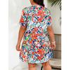 Plus Size Womens Dresses Summer New In Short Sleeve Casual Big Size Mini Dresses Fashion Woman Clothing Holiday Bohemian Midi Dress