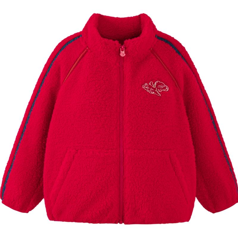 Mini Balabala Kids Red Anti-Static Fleece Jacket 110