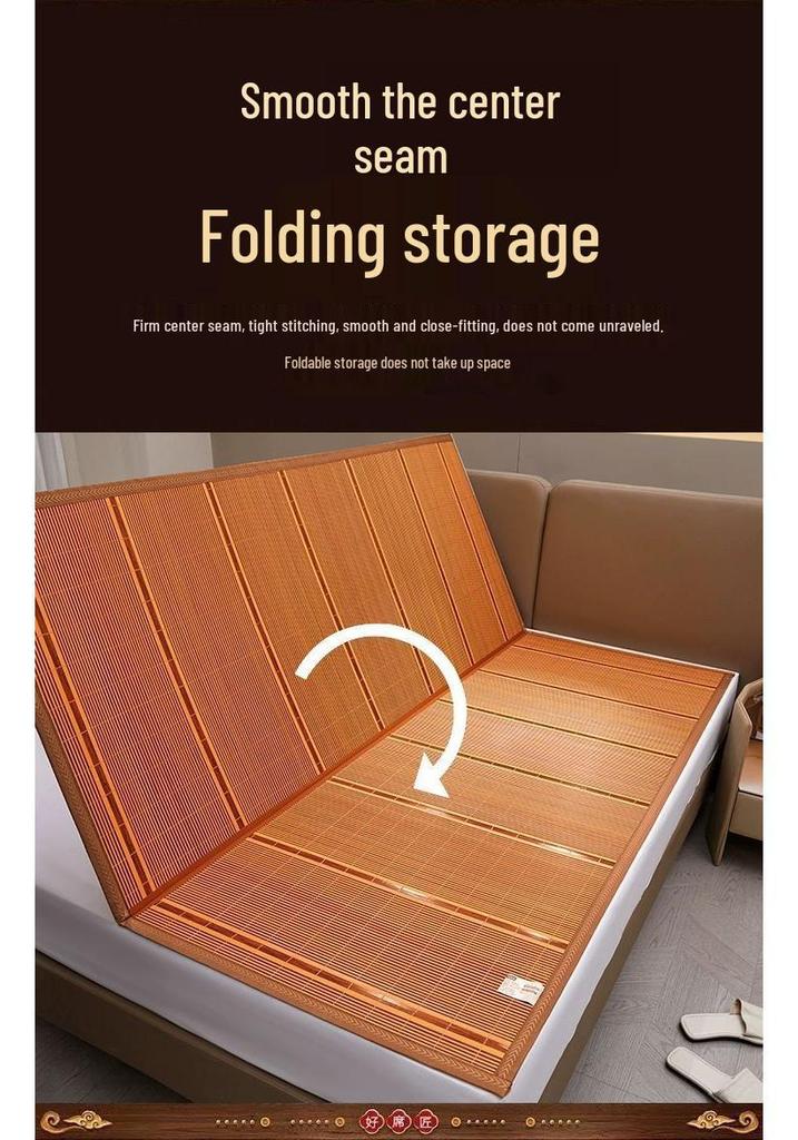 2026 Summer Bamboo Mat: Foldable, Double-Sided Cool Mat for Dormitory Bunk Beds with Free Shipping