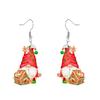 2D Flat 4-Pairs Cute Christmas Candy House Gnome Acrylic Dangle Earrings Festive Party Jewelry, Perfect Holiday Gift for Women