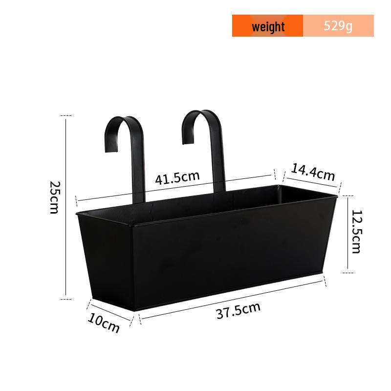 Cross-Shaped Hanging Iron Flower Pot for Indoor/Outdoor Garden Fence Decoration
