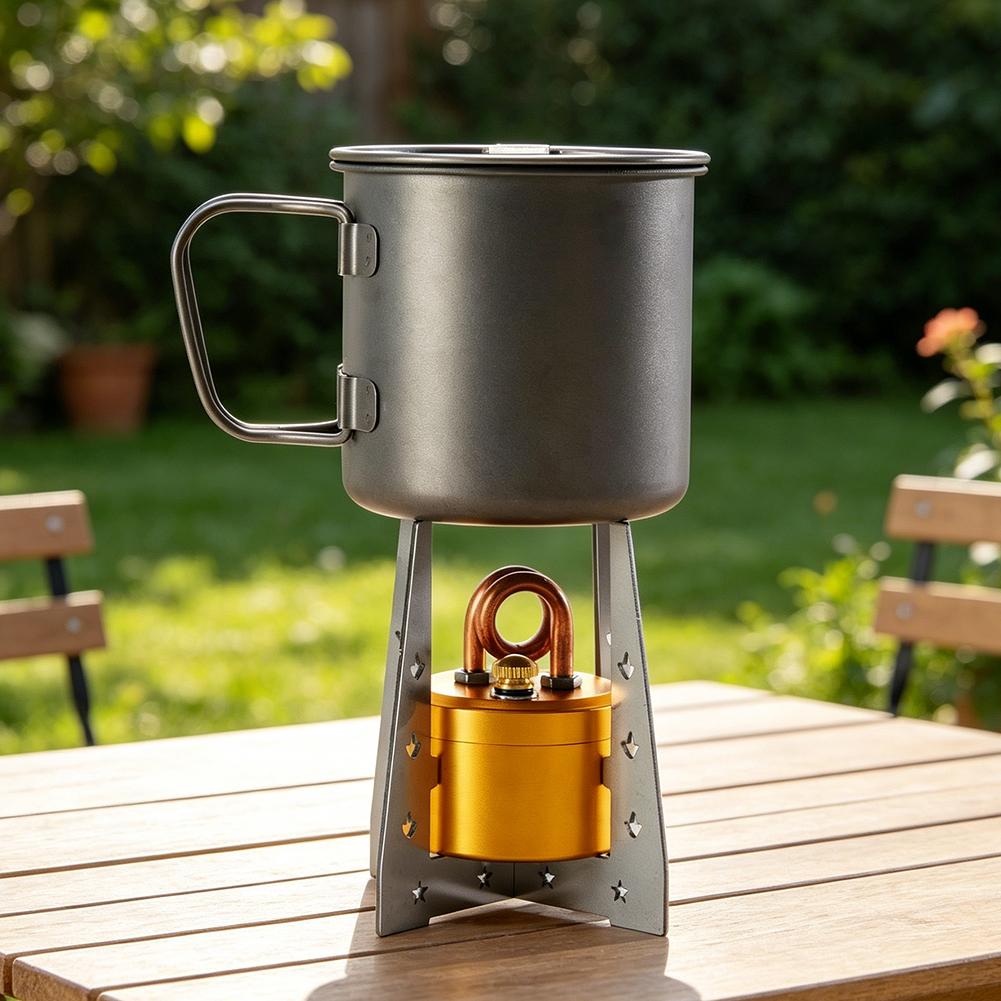 Gasified Alcohols Stove Liquid Fuel-Burner Ultra-Light Compact Integrated Windproof Shielding Weekend Parks Picnic Setup Cooking