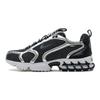 Stussy x Nike Air Zoom Spiridon Caged 2 Pure Platinum Unisex Sneakers Schwarz Weiß CU1854-001