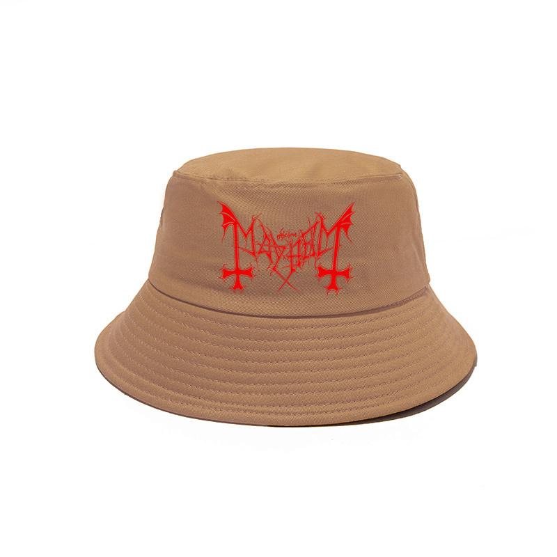 Mayhem Death Bucket Hat Cap Unisex Women Unisex Panama Cap Outdoor Summer Adjustable Mayhem Bob Caps