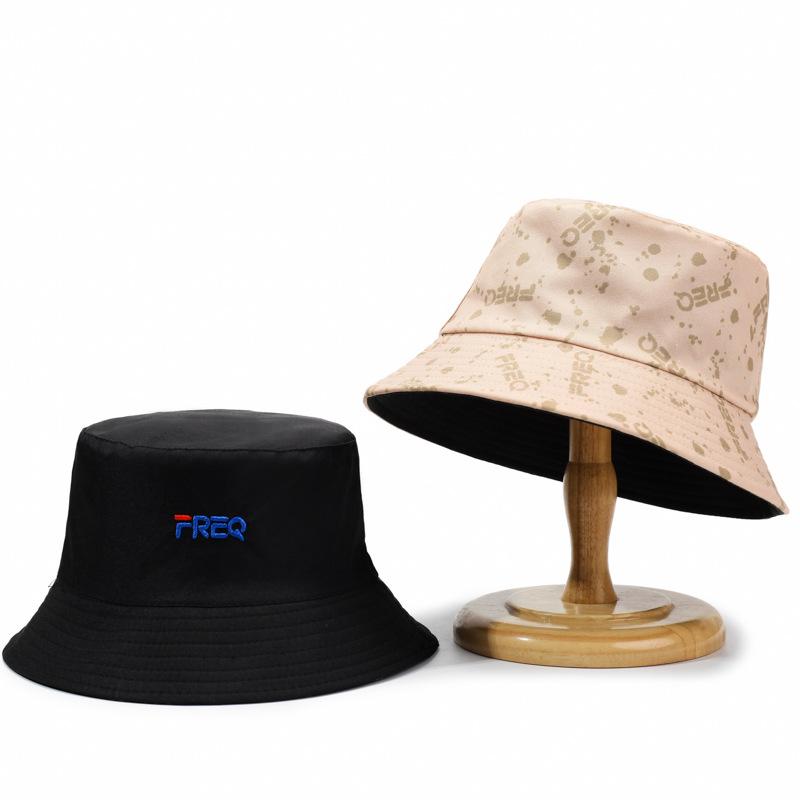 New embroidered letter basin hat men and women outdoor leisure sunscreen sunshade fashion versatile travel bucket hat