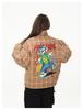Beast Street Campus Style Karomuster Daunenjacke für Jugendliche - Winter Unisex Stehkragen Dicke Baumwolle MY039