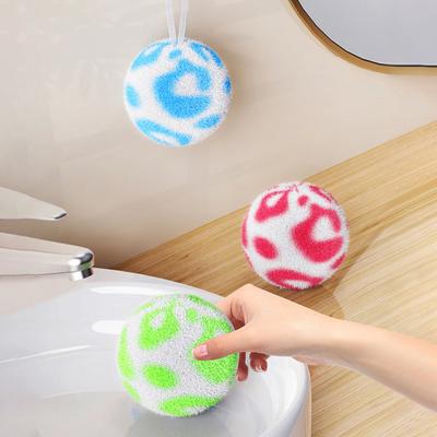 Cleaning Ball Reusable Fiber Scrubber Non-Scratch Dish Cleaning Ball Kitchen Bathroom Faucets Countertops Stain Remover