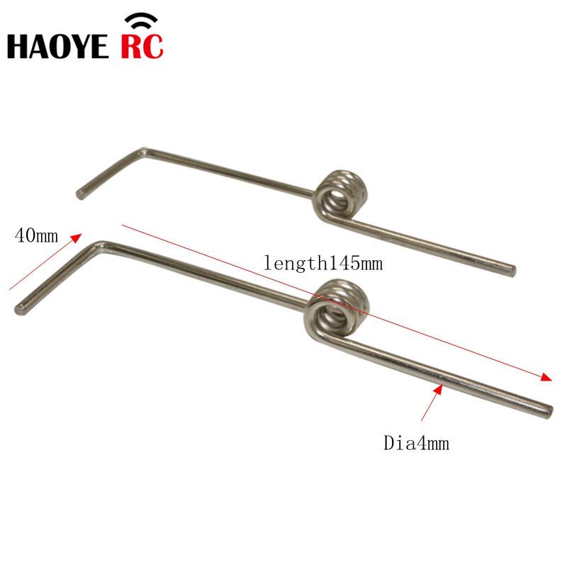 Haoye 5 Pcs Dia 4mm Length 145mm Metal Springs Rod Landing Gear Front Wheel For RC Airplane Model Parts Accessory