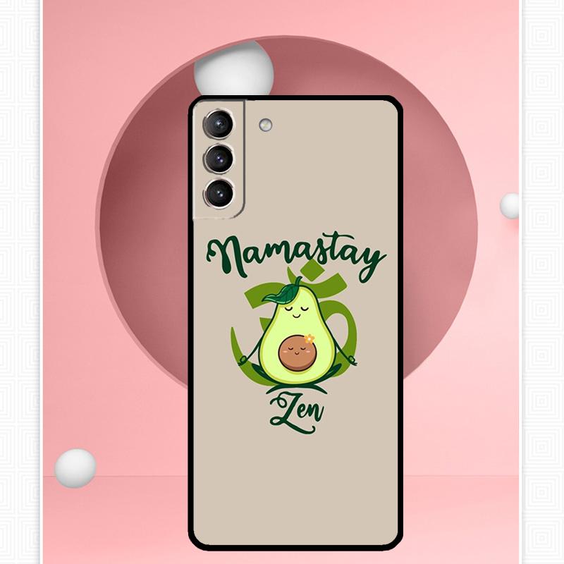 Avocado Yoga Lustiges Muster Hülle Für Samsung Galaxy S25 Ultra S21 S22 S23 S24 Ultra S9 S10 S20 Plus S25 FE Abdeckung Funda