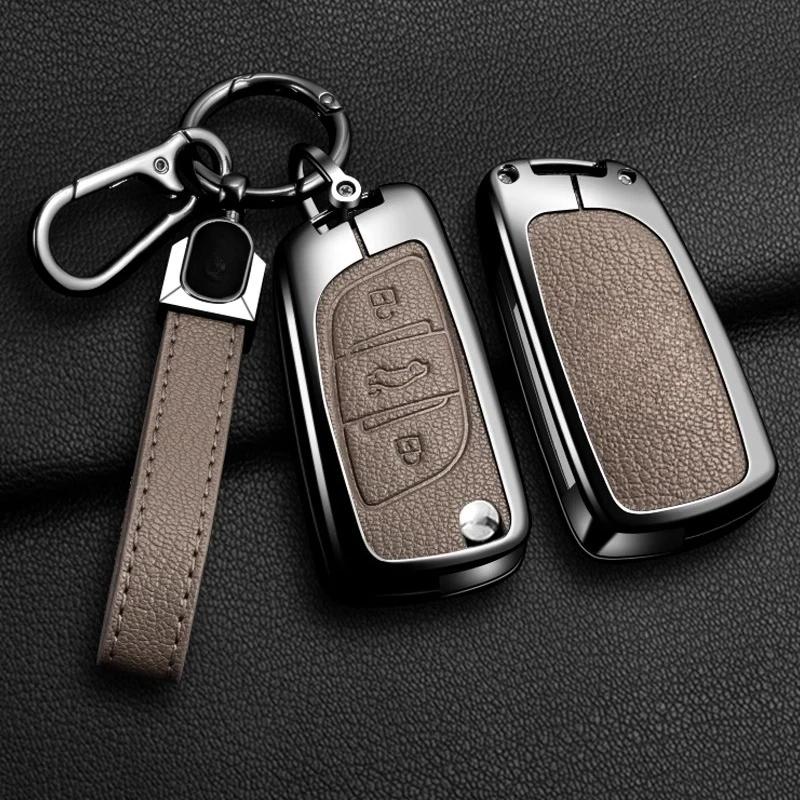 Key Case for Car Car Zinc Alloy Key Case Bag For Peugeot GTLine 207 307 407 208 308 408 508 2008 3008 4008 5008 RCZ Car Key Cha