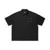 Li Ning Vital Series Solid Color Loose Casual Short Sleeve Polo Shirt Unisex Polo Shirts Black APLU035-1