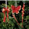 Red Christmas Merry Hanging Decoration Plastic Hanging Ornaments  Doorway Garden Store