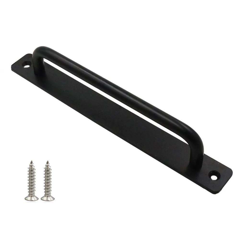 AaSliding Door Handle Aluminum AlloyPullPush Door Handle For Gate Toilet Door Punch-free Pulls Furniture Hardware