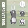 Foldable Golf Repair Tool Magnetic Marker Putting Green Fork Golf Divot Repair Tool  Golf Practice