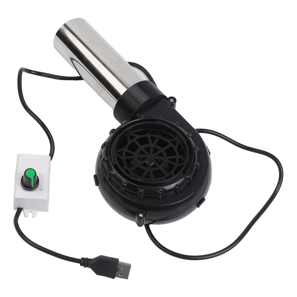 Adjustable Speed BBQ Blower Temperature Resistant Material USB Powered Device Efficient Ignition Support 10 Cm X 3.8 Cm
