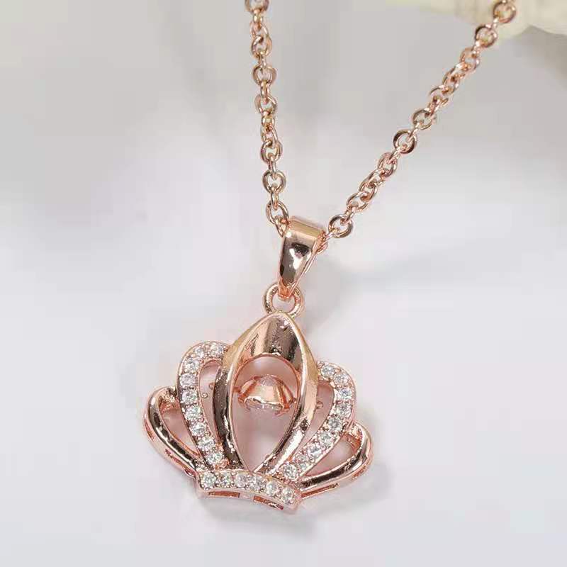 

Ожерелье-корона женское, легкая роскошь, медное покрытие, слегка инкрустировано бриллиантами, не выцветает на ветру, простая модель с темпераментом для друзей