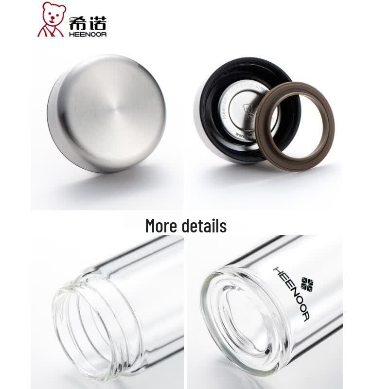 Heenoor Double-Layer Anti-Scald Glass Tea Cup