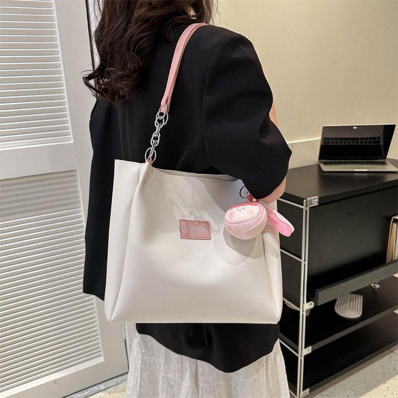 Stylish Pu Leather Tote Bag For Women With Phone Pocket And Zipper Closure